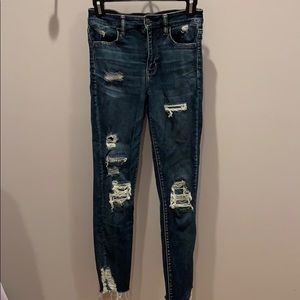 American Eagle ripped jeggings